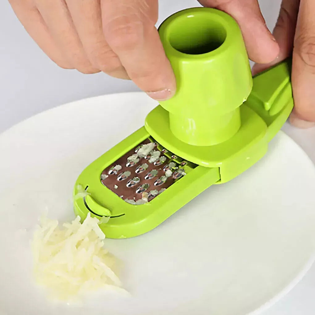 Garlic Press Crusher Stainless Steel Chopper Grinder - Kitchen Tool