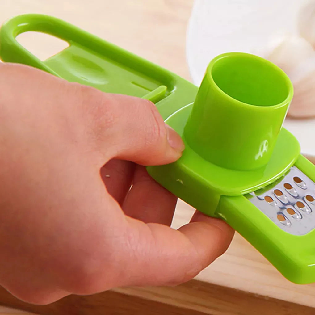 Garlic Press Crusher Stainless Steel Chopper Grinder - Kitchen Tool