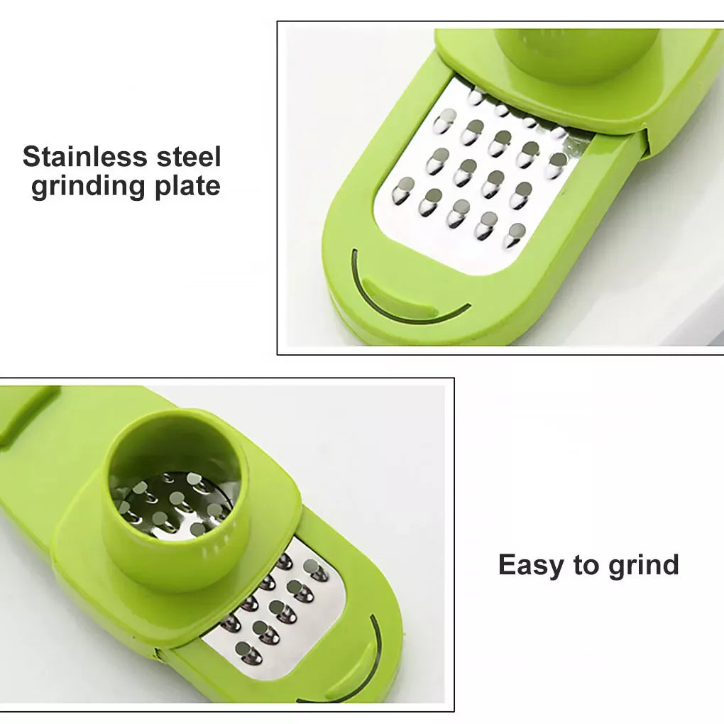 Garlic Press Crusher Stainless Steel Chopper Grinder - Kitchen Tool